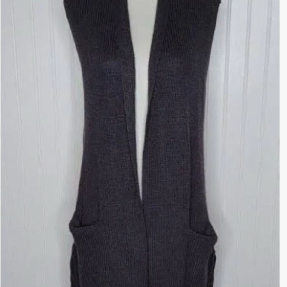 Wilfred by Aritzia Black Rayon Knit Cardigan Duster - Picture 2 of 8